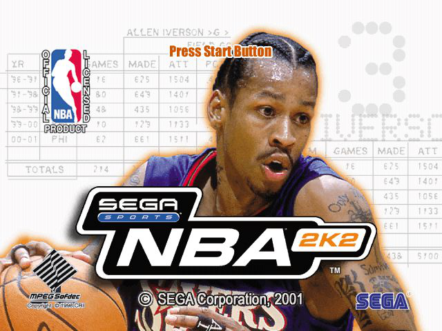 NBA 2K2 Title Screen